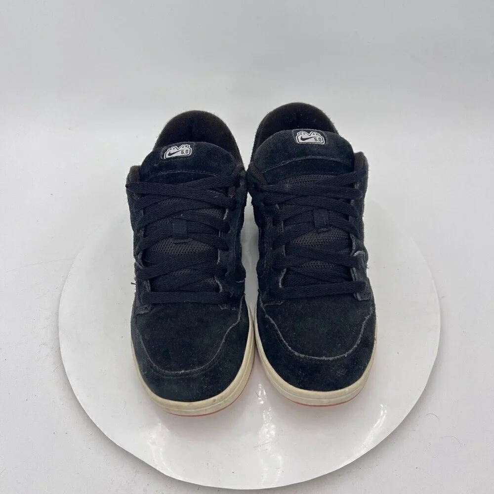 Nike Air Morgan 6.0 Youth Size 6.5Y Women 8 312279 001 Black Suede Low Shoes